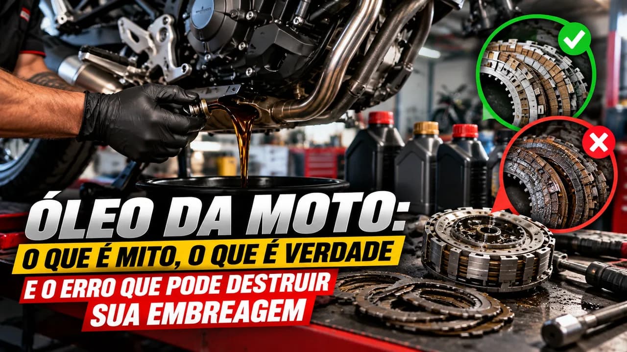 Moto trail parada em estrada de terra com vegetação brasileira ao fundo no fim do dia