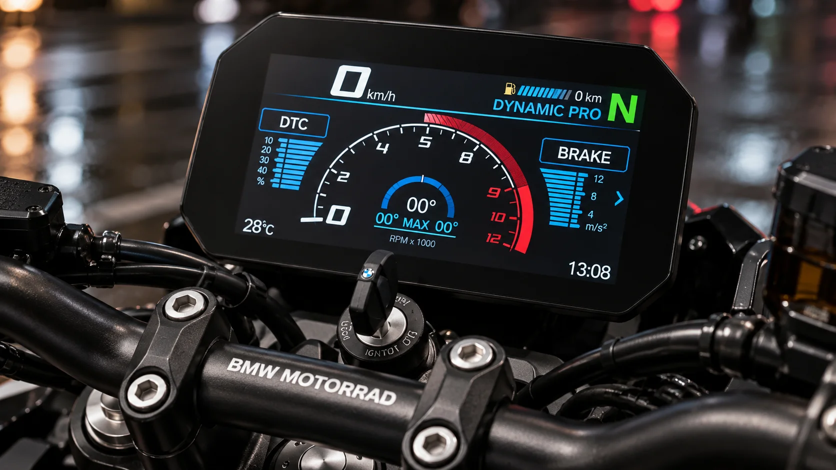 BMW F 450 R — painel TFT colorido de 6,5 polegadas