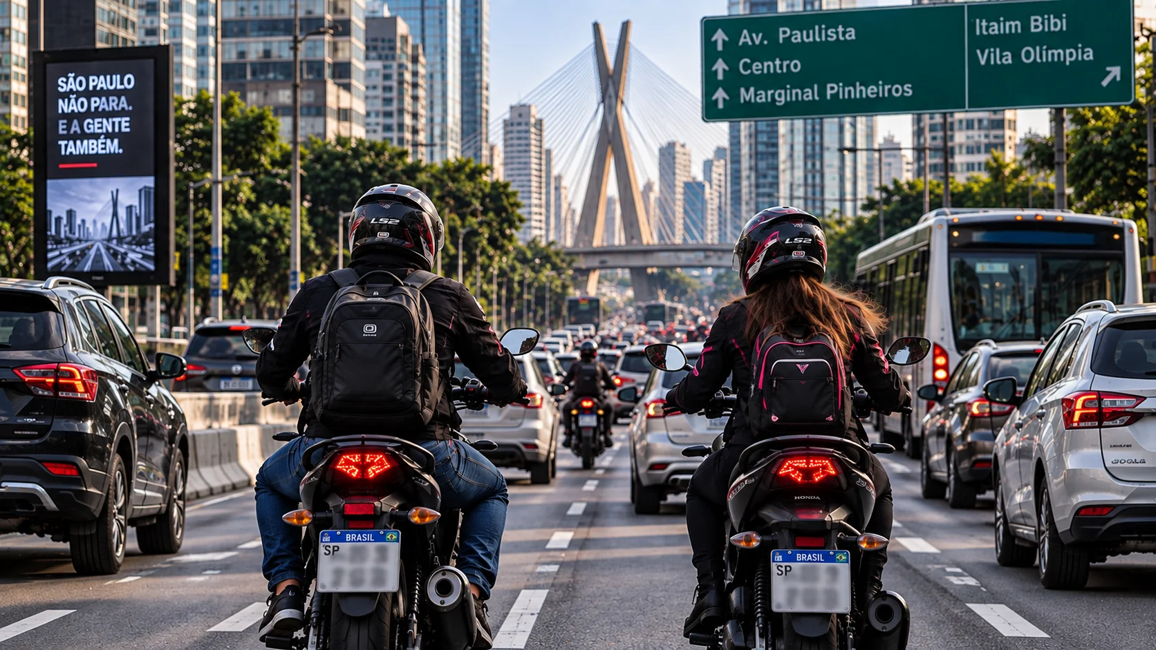 Pilotar de moto em São Paulo