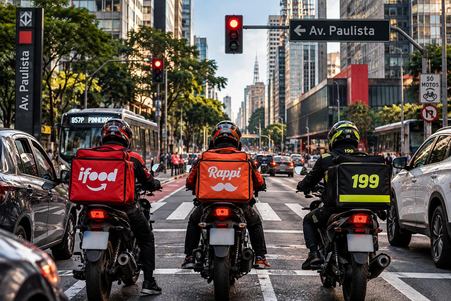 Motoboys em São Paulo
