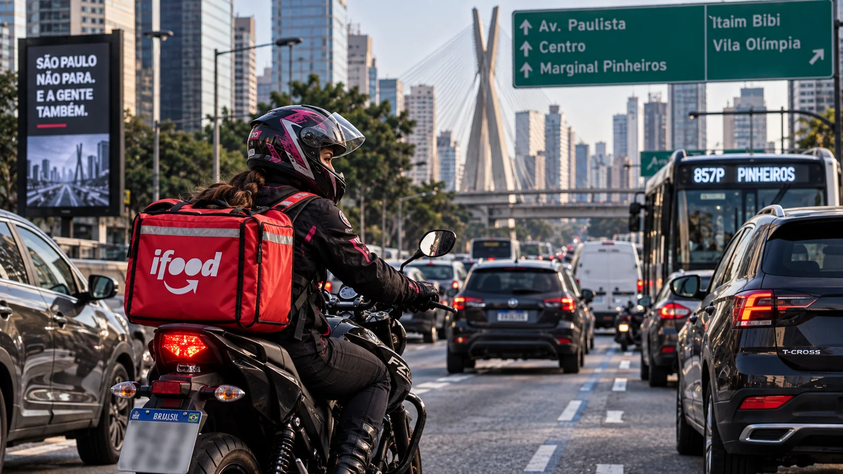 Mulhers pilotando em São Paulo