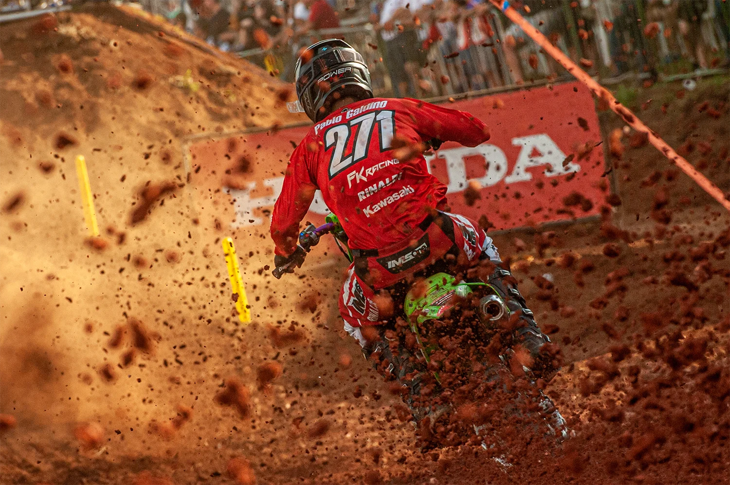 Pablo Galdino #271 da FK Rinaldi Kawasaki no Campeonato Brasileiro de Motocross 2026