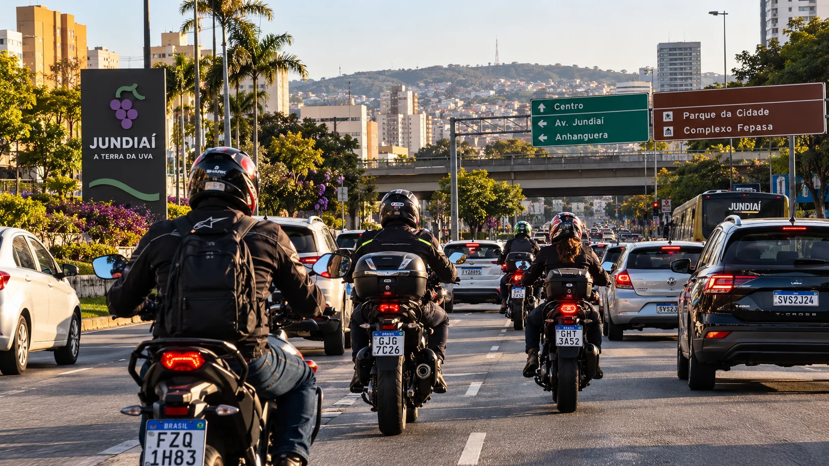 Motociclistas no trânsito urbano brasileiro